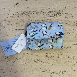 Vera Bradley and Peanuts Ski Jump Snoopy RFID Riley Compact Wallet